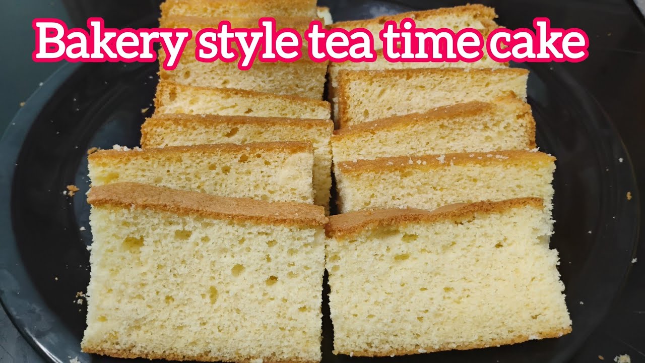 how to make bakery style tea time cake recipe in Telugu | vanilla sponge recipe