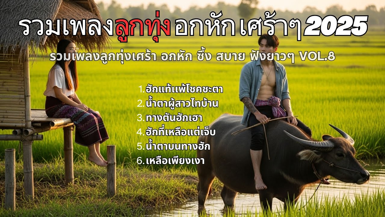 รวมเพลงลูกทุ่งอีสานหมอลำเศร้าๆ 2025 Vol.8 l อกหัก เศร้า เหงา ฟังสบาย ฮิตติดชาร์ต ฟังยาวๆ Longplay