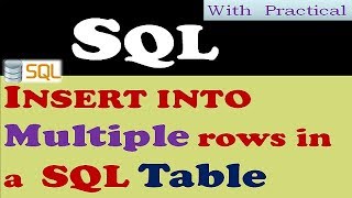 16. INSERT INTO Multiple rows in SQL | Hindi
