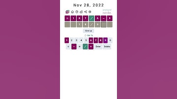 Instant Nerdle - Nov 28, 2022