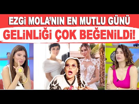 Ezgi Mola Mustafa Aksakallı evlendi! Gelinliği çok beğenildi! Demet Akalın yine yaptı yapacağını!