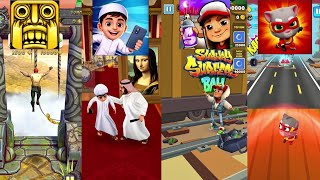 🔥 Viral Runner Battle! Subway Surfers 🆚 Temple Run 2 🆚 Talking Tom Hero Dash 🆚 Alnahsha Run screenshot 1