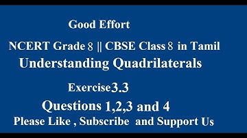 NCERT Grade 8 || CBSE Class 8 - understanding quadrilaterals- Exercise 3.3 Question 1,2,3 and 4