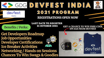 Google DevFest India Program 2021 | Google Developer Group DevFest | Free Google Swags | #DevFest |