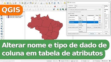 Alterar nome e tipo de dado de coluna em tabela no QGIS - ferramenta editar campos