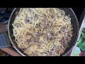 спагетти с грибами в сливочном соусе🍝