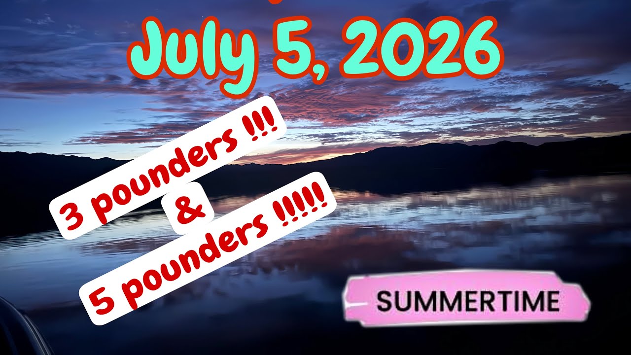 Temple Bar, Lake Mead summer time bass fishing at its best! 3 & 5 pounders! & stripers everywhere!
