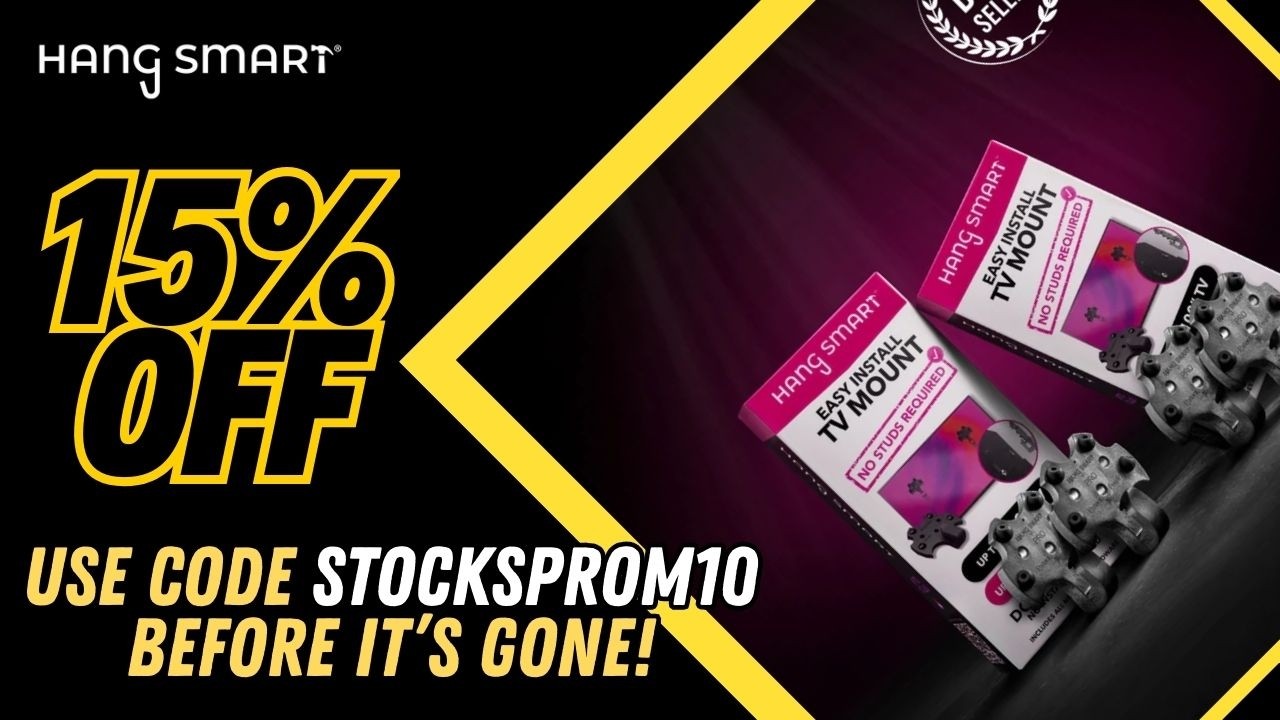 HangSmart – 15% OFF Coupon Code STOCKSPROM (Easy TV Mount & DIY Wall Solutions)