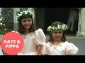 Unseen footage shows a young Kate and Pippa as beaming bridesmaids