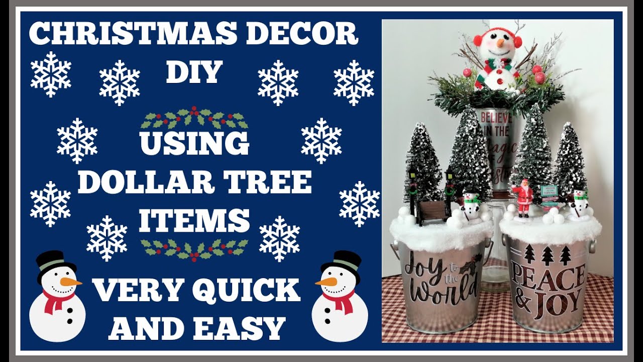 CHRISTMAS DECOR DIY USING DOLLAR TREE ITEMS - YouTube