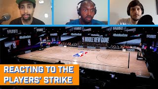 Logan murdock, rob mahoney, and van lathan share their real-time
reactions to the nba postponing wednesday's games as a result of
player strike led by th...