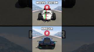 Bf Weevil Custom Vs Benefactor Krieger Speed Test