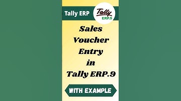 Sales Voucher Entry in Tally ERP.9 #tally #tallyerp9 #shorts #youtubeshorts #trending