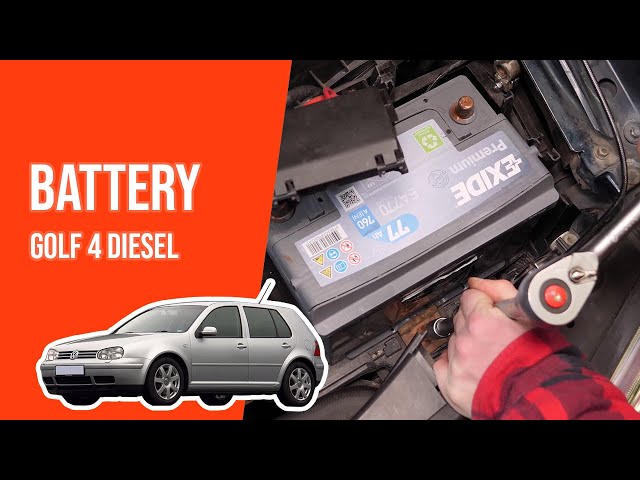 How to replace the car battery GOLF 4 1.9 TDI 🔋 