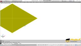 رسم هرم با فرمان Pyramid پیرمید در اتوکد سه بعدی (Autocad 3d)