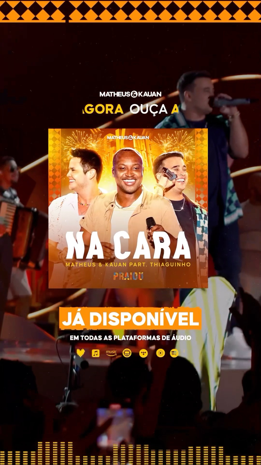 A nossa música 'Na Cara' já tá disponível em todas as plataformas digitais!  #matheusekauan #praiou