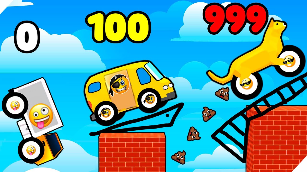 🌞НАРИСУЙ МОСТ ДЛЯ ЖЕЛТОЙ МАШИНКИ! Draw Bridge