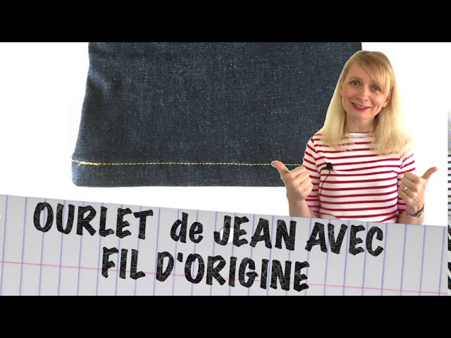 Comment faire un Ourlet de jean à l'original 👖, Cours de couture facile  👍