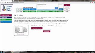 Setting up Term Dates on School Prep Room