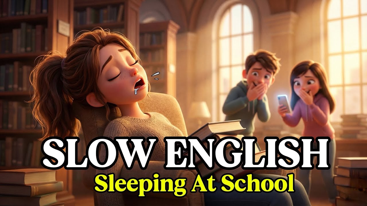 Improve English Listening & Speaking | "Sleeping at School" Story for Beginners
