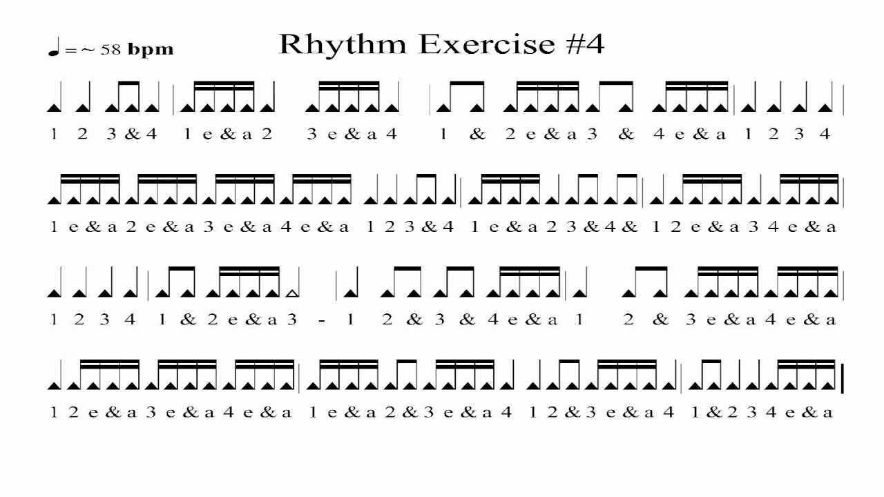 Rhythm Exercise #4 - Sixteenth Notes - YouTube