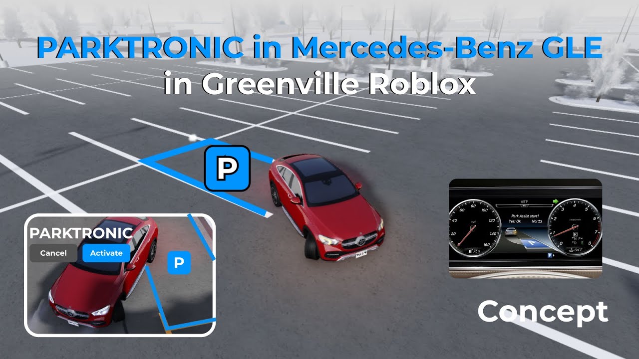 PARKTRONIC Park Assist in MercedesBenz GLE Coupe Greenville Roblox