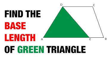 Find base length of triangle | Triangle Trapezoid Area | Equations | 7th Grade #MathOlympiad Prep