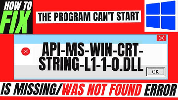 [2022] How To Fix api-ms-win-crt-string-l1-1-0.dll Missing Error Not found 💻Windows 10/11/7 32/64bit
