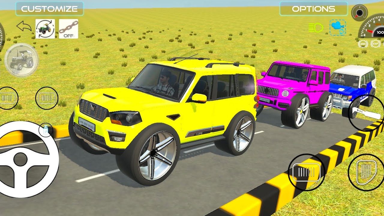 Drive Scorpio s11 classic and Fortuner 4x4 off-roading gameplay 2026 #scorpio #thar #gaming 