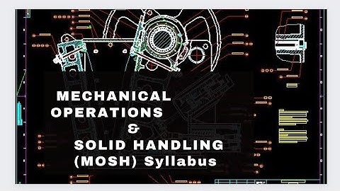 MOSH Syllabus (MECHANICAL OPERATION & SOLID HANDLINGS) UP POLYTECHNIC 2nd semester