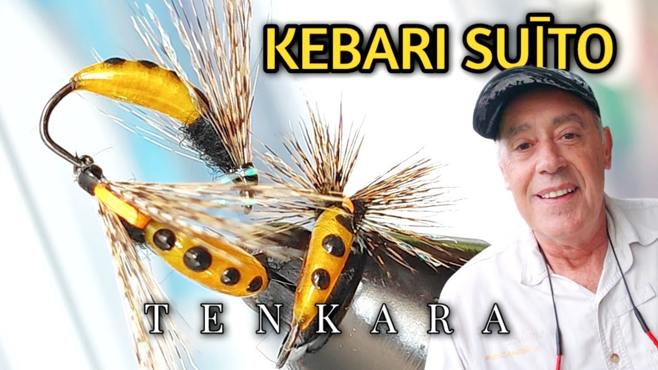 Montaje de Kebari Suīto / Una mosca ahoga de gran belleza realizada con pluma de 