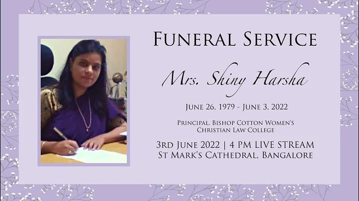 MRS. SHINY HARSHA | FUNERAL LIVE STREAM