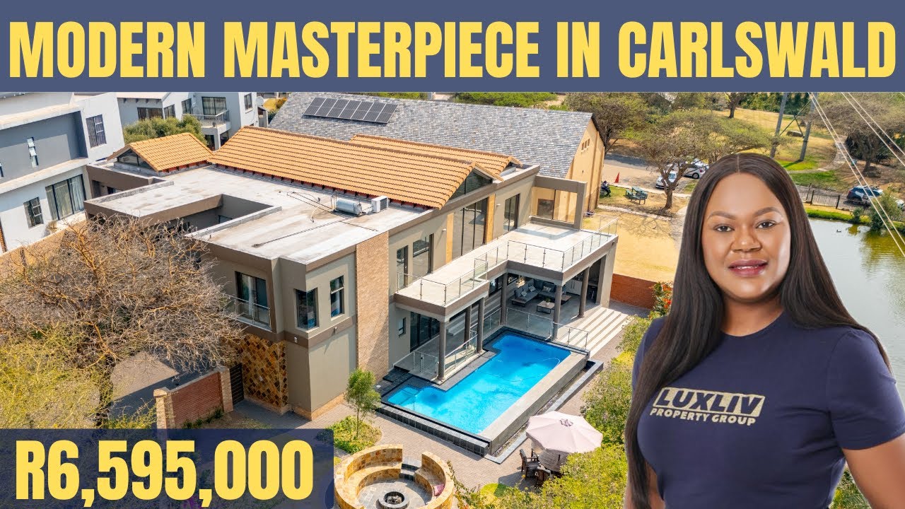 Роскошный дом с 4 спальнями на продажу за 6 595 000 рандов | Carlswald North Estate | Современный...