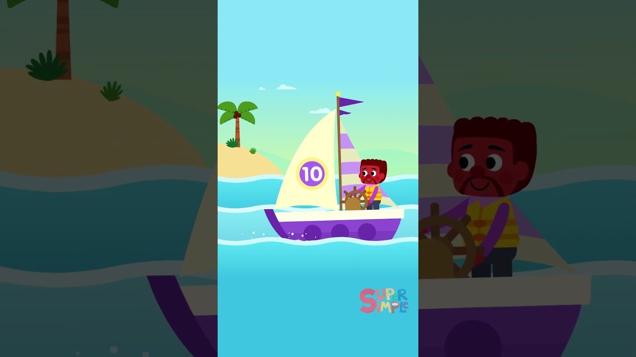 ⁣10 Little Sailboats #kidssongs #supersimplesongs #shorts