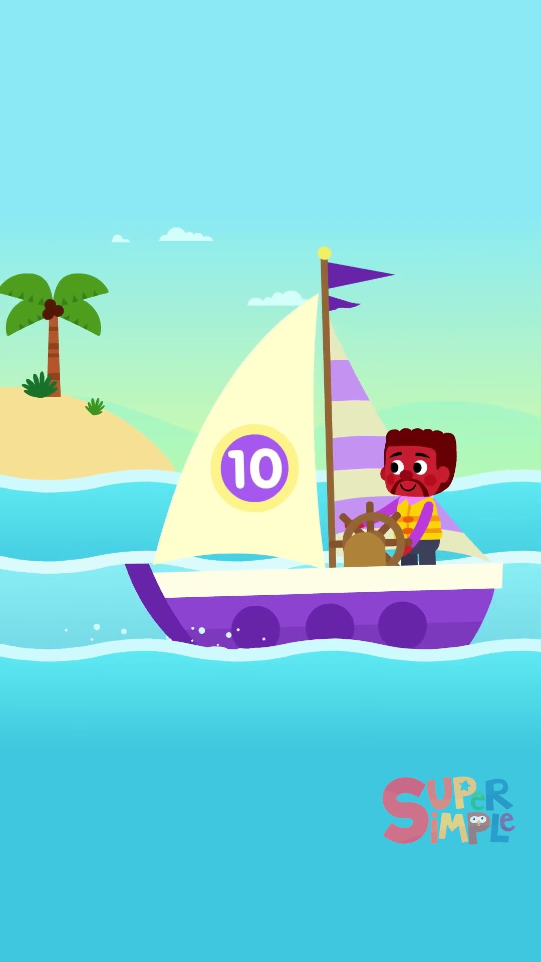 10 Little Sailboats #kidssongs #supersimplesongs #shorts