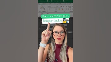 Macro simples para limpar dados #excel #administração #macro