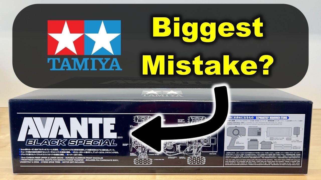 Tamiya's Biggest Mistake? Avante Black Edition Unboxing - YouTube