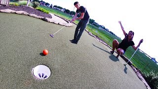 MINI GOLF FACE OFF ROUND 4! | Husband vs. Wife