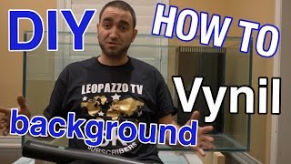 How To Install Vinyl Background On Fish Tank Aquarium ( 120G REEF TANK BUILD ) PART 11