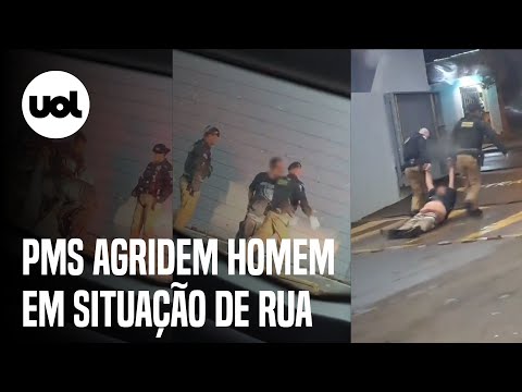 PMs dão tapa e arrastam no chão homem em situação de rua no Paraná; veja vídeo