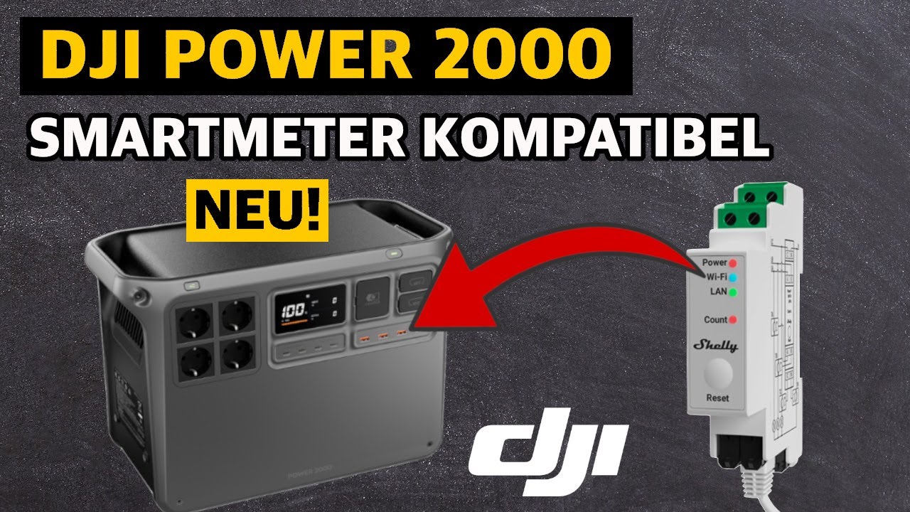 DJI Power 2000 NEUHEIT! Integration Smart Meter und Praxistest auf der Baustelle. Shelly Pro 3em