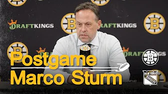 Sturm speaks with the media following 4-1 W vs. NYR on Saturday