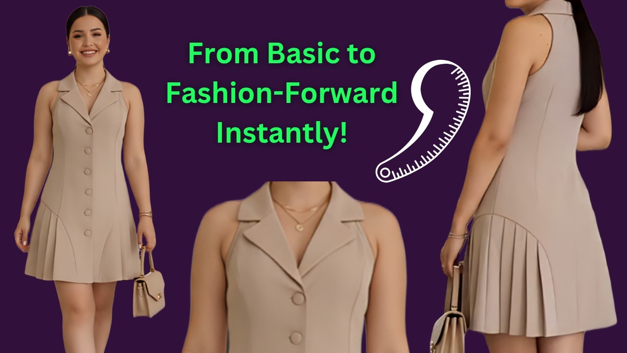 Выкройка мини-платья без рукавов на осень — простой дизайн с неожиданным эффектом