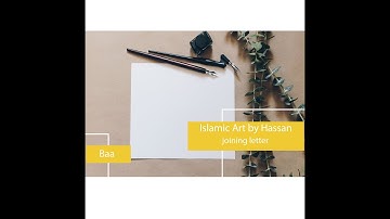 kufi Calligraphy joining latter (Baa)