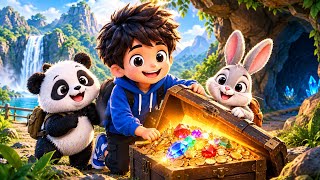 The Hidden Treasure Adventure 🗺️🐼🐰 | Kids Cartoon Story | The Kides Cartoon Guide