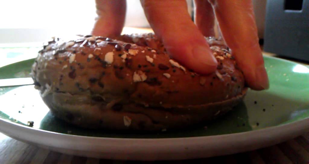 How to cut a bagel in half perfectly YouTube