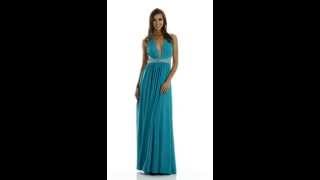 Polyusa Style 7106 Long Deep V-Neck Dress