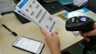 2.4 G 2d wireless handheld barcode scanne XB-6208RB
