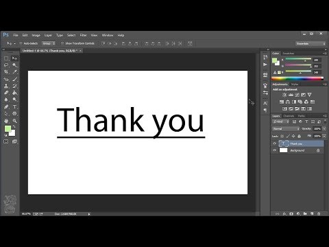 How To Underline Text In Photoshop