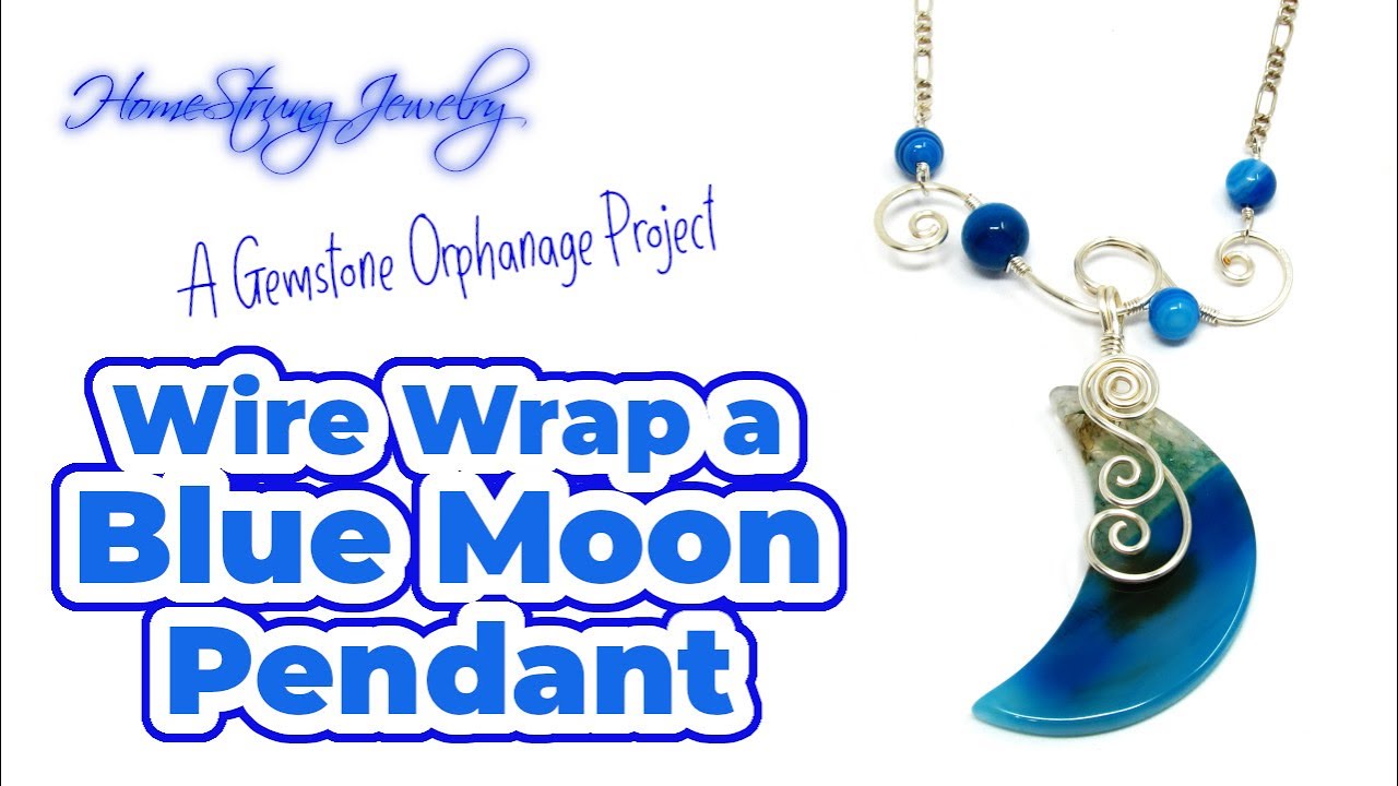 Blue Moon Necklace, Blue Opal Crescent Moon Pendant Necklace – Fabulous  Creations Jewelry